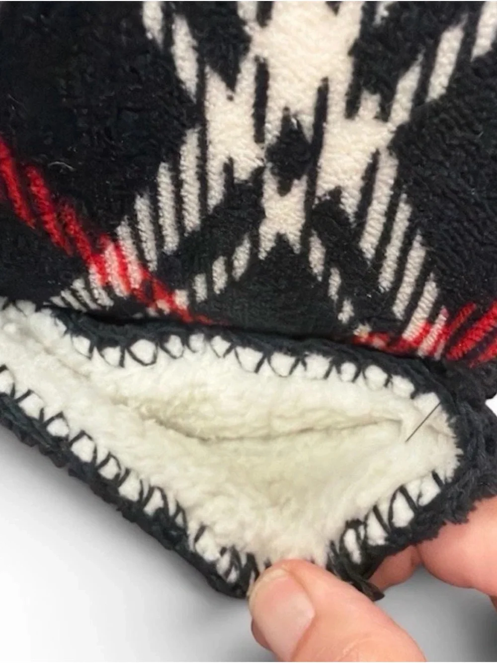 Victoria Secret Plaid Fleece Lounge Blanket - Black & Red